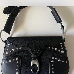 ISO I.AM.GIA Black Studded Shoulder Bag